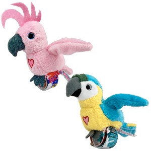 Happy Yappers: Birds 2 Pack - Cokatoo & Blue Parrot, Interactive Plush Toy Birds - 1 of 4