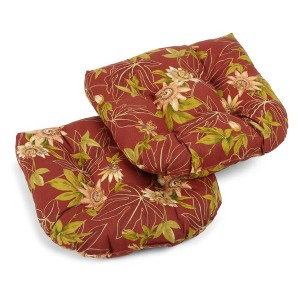 Blazing Needles, 19-inch U-Shaped Outdoor Spun Polyester Tufted Dining Chair Cushion (Set of 2) - 1 of 1