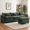 EHMKNP 112" L-Shaped Modular Sectional Sofa – Comfy Cloud Couch with Movable Ottoman, Deep Seat Cushions for Living Room - 4 of 4