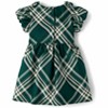 The Children's Place Baby Girls Matching Family Christmas Short Sleeve Plaid Satin Fit And Flare Dress - 3 of 4