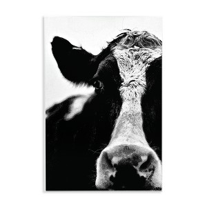 Stupell Industries Cow Face Portrait Wall Plaque Art, 13" x 19" - 1 of 4