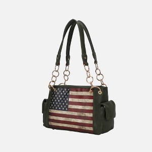 MKF Collection Alaina Vegan Leather Women’s Flag Shoulder Bag by Mia K - 1 of 4