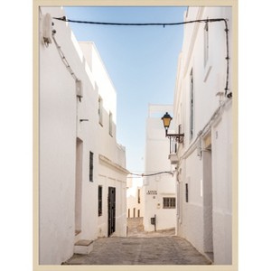 Amanti Art The White town of Vejer de La Frontera by Raisa Zwart Wood Framed Wall Art Print - 1 of 4