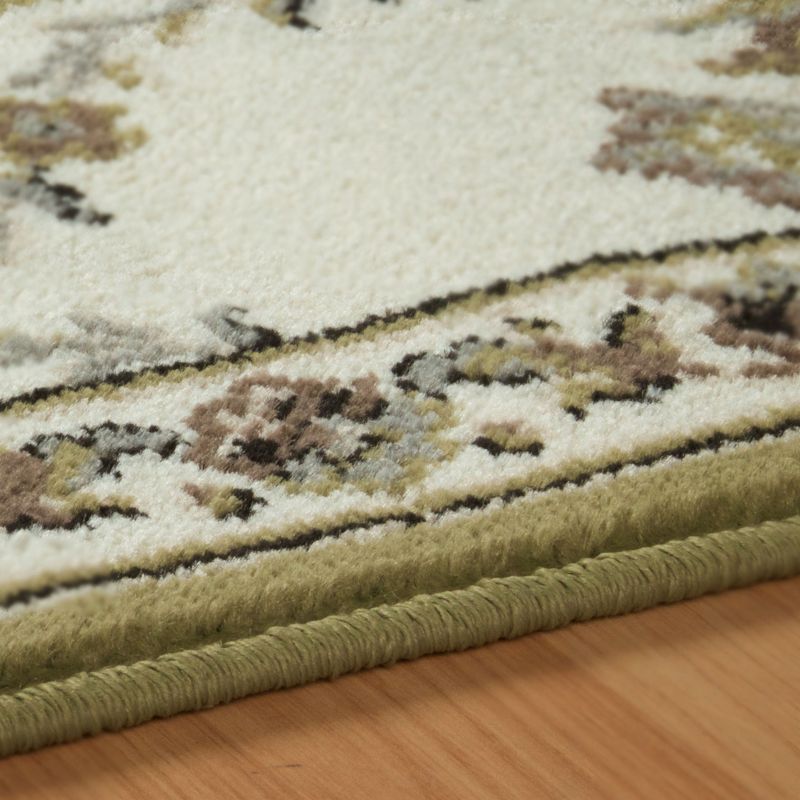 Elegant and Timeless Damask Traditional Formal Classic Floral and Vines with Border Indoor Old-World Unique Area or Runner Rug by Blue Nile Mills, 4 of 8