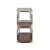 Acme Furniture Heleris Console Table Smoky Glass Top/Black/Gold Finish - 3 of 4