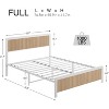 Bed Frame with Wave Wood Headboard Full Platform Bed Frame with Safe Rounded Corners and Under Bed Storage Strong Metal Slats Support No Box Spring N - 2 of 4