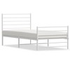 vidaXL Metal Bed Frame with Headboard and Footboard White 39.4 in.x74.8 in. Twin - 2 of 4