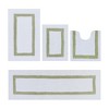 Hotel 4 PC Bath Rug 100% Premium Cotton Tufted Weave Two Tone Reversible Bathroom Rug, Super Soft Absorbent, Machine Washable Bath Mat - 2 of 4
