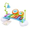 Link 15" Baby Toys Rainbow Xylophone Musical Toy Piano Bridge Instrument with 6 Music Cards, 8 Notes, Ringing Bell and Drums - 3 of 4
