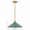 Lark Milo 1 - Light Pendant in  Lacquered Brass/Sage Green - 4 of 4