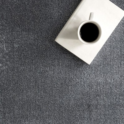 Gray Solid Machine Washable Rectangular Area Rug