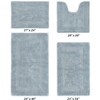 Lux Premium 100% Cotton Tufted Solid Reversible 4 Piece Bath Rug Set – Ultra-Soft, Water-Absorbent, Durable, Machine Washable Bathroom Rug - 2 of 4