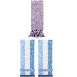 REGALWOVEN 3 Packs Cotton Absorbent Soft Decorative Bathroom Hand Towel for Kitchen - 1 of 4