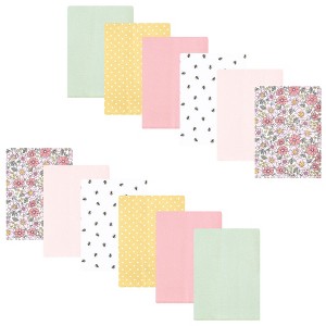 Luvable Friends Hudson Baby Flannel Burp Cloths 12pk Set - 1 of 2