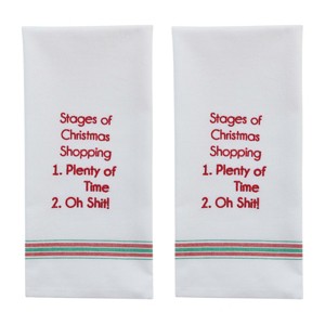 Park Designs Stages Of Christmas Shopping Dishtowel Set Of 2 - 1 of 4