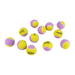 Midlee Small Dog Tennis Ball- Yellow/Lavender- Set of 12 - 1 of 4