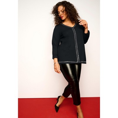 Roaman's Ultra Drape Embellished Tunic