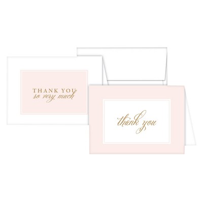 16ct Stationery Notes Thank You so Very Much Blush