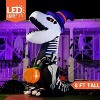 Joyfy 8 FT Halloween Inflatable Outdoor Decorations, Inflatable Skeleton Dinosaur with Pumpkin for Halloween Outdoor Yard Garden Lawn Decorations - 3 of 4