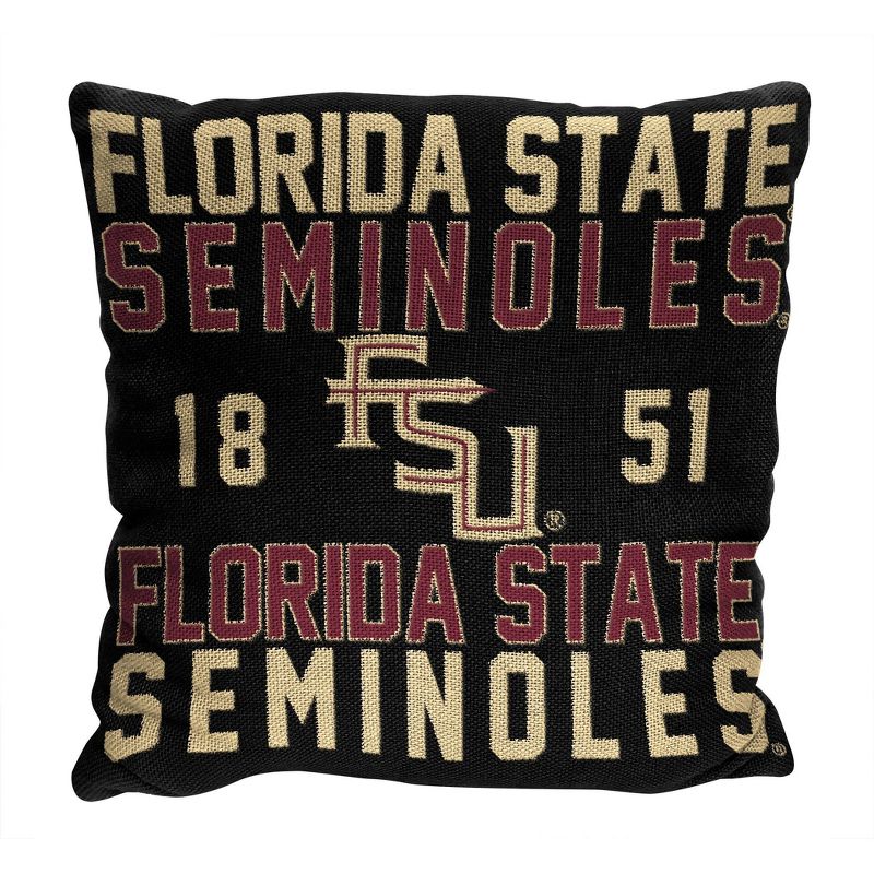 NCAA Florida State Seminoles Stacked Woven Pillow, 1 of 4