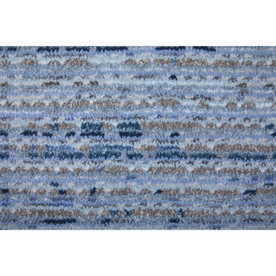 Blue Flat Woven Viscose Rectangular Area Rug