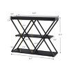 GustoWave Industrial 3-Tier Console Table with Metal Frame, Sofa Table with Storage Shelf for Entryway, Hallway, or Living Room - 3 of 4