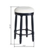 FONTOI 2PCS 360° Swivel Bar Stools, 26" Counter Height Stools with Upholstered Seat, Black, 17.5"*26.25"*17.5" - 3 of 4