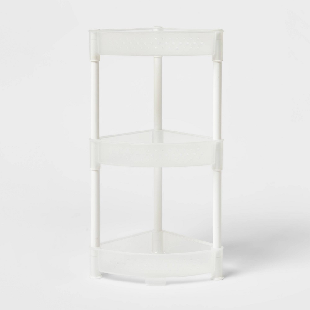 Photos - Bathroom Shelf Trilateral Tower Caddy White - Room Essentials™