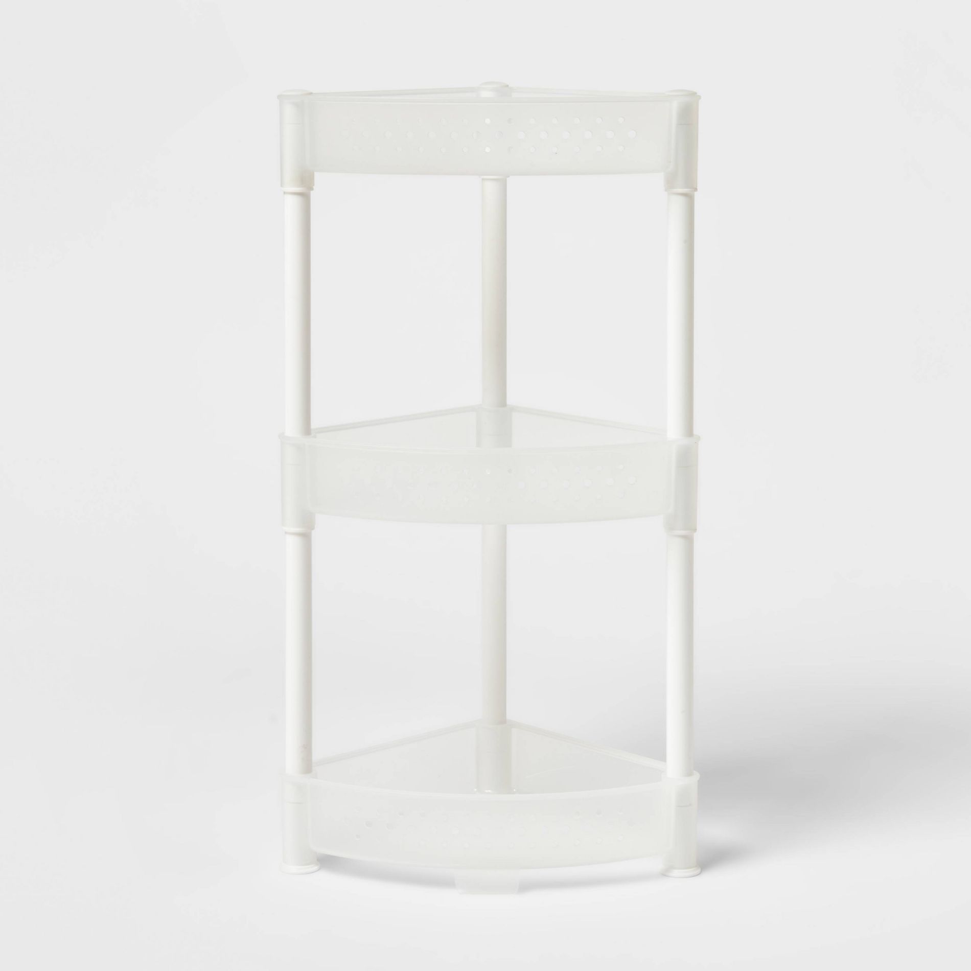Trilateral Tower Caddy White - Room Essentials™: Plastic, Rust-Resistant Bath Organizer for Dorm