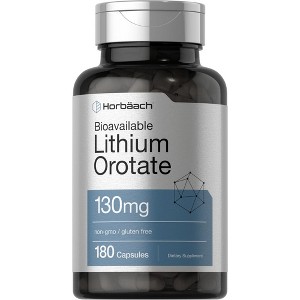 Horbaach Lithium Orotate 130mg | 180 Capsules - 1 of 3