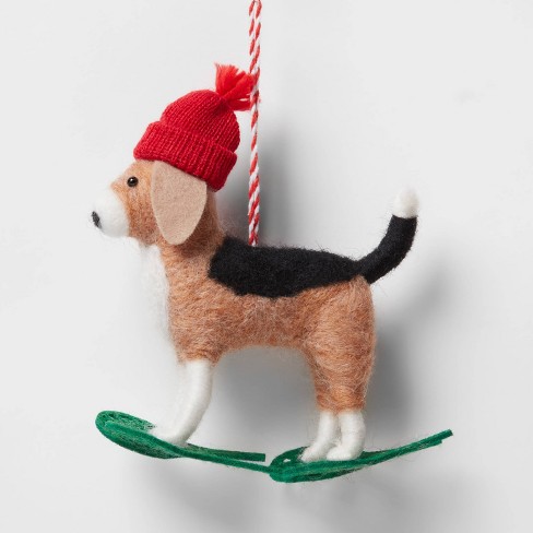 Felt dog shops christmas ornaments