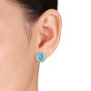 EVERLY JEWELRY | Sterling Silver 10 1/6 CT TGW Sky Blue Topaz White Topaz Earrings - 3 of 4