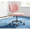 Racxily Pink Office Chair, Plush Comfort with Smooth Height Adjustment for Home Workspace - 2 of 4