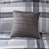 PDTEND Modern Black and Gray Plaid Comforter Set - 4 of 4