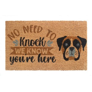 RugSmith Multi Machine Tufted No Need To Knock Dog Doormat - 1 of 4