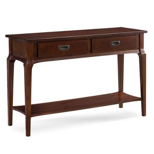 Leick Home Stratus Two Drawer Sofa Table in Heartwood Cherry - 1 of 4