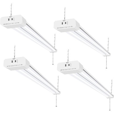 MyDepot Bay Lighting 4 Pack 4FT LED Shop Light, Linkable Utility Shop Lights