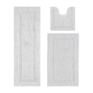Lux Premium 100% Cotton  Ultra-Soft Tufted Solid Reversible 3 Piece Bath Rug Set, Water-Absorbent, Durable, Machine Washable Bathroom Rug - 1 of 4