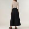 Anna-Kaci Women's High Waist Pleated Maxi Skirt with Structured A-Line Silhouette - 3 of 4