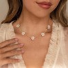 Turandoss Daisy Flower Pearl Necklaces for Women, Dainty 18K Gold Chain Flower Pearl Choker Necklace, Bride Bridesmaid Gifts, Wedding Gifts for Women - 4 of 4