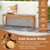 Costway 6 PSC Patio Dining Set Acacia Wood Table and Bench Chairs with 1.97” Umbrella Hole - 4 of 4