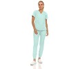 MediChic Scrubs for Women's V-Neck Scrub Set with Six Pocket Cargo Jogger Pants with 4-Way Stretch - 2 of 4