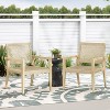 CAVINAS Acacia Wood Wicker Patio Chairs No Cushion,Light Brown Outdoor Accent Chairs for Garden,Backyard,Balcony - 2 of 4