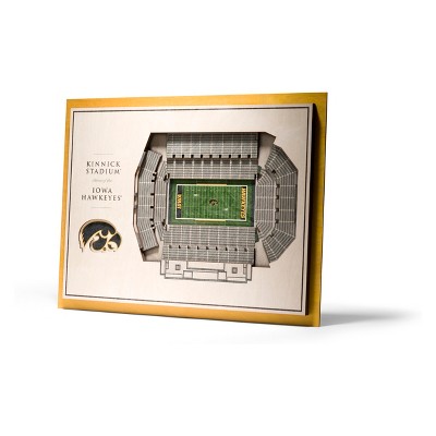 NCAA Iowa Hawkeyes 5-Layer StadiumViews 3D Wall Art