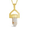 SHINE by Sterling Forever Gold Tone White Stone Layered Necklace - 2 of 4