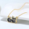 Black Cat Earrings or Necklace for Women Gold Plated Sterling Silver Ginger Lyne Collection - 4 of 4