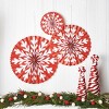tag Snowflake Paper Fan Decor S/3 - 2 of 2