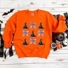 Simply Sage Market Women's Graphic Sweatshirt Coquette Purple Bow Witch Hat - 3 of 4