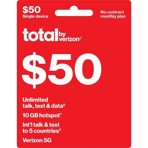 Total By Verizon No Contract Monthly Plan (Email Delivery) - image 1 of 3