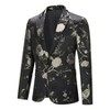 Cloudstyle Mens Embroidery Tux Dress Suit Jacket Formal Print Prom Dinner Blazer - 2 of 4